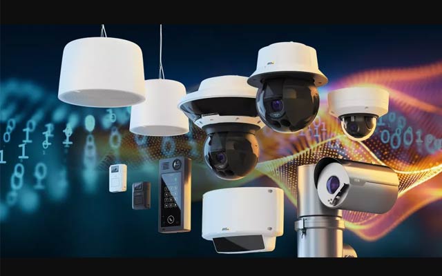 Various Axis OS products illustrating the broad range of devices supported by Axis OS