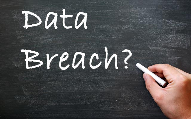 Data breach - written on chalkboard