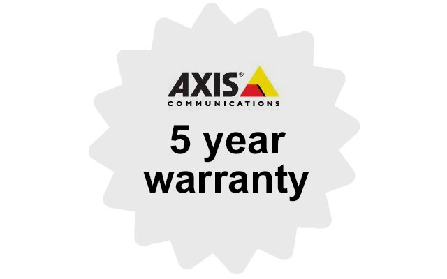 Axis 5-year warranty on hardware