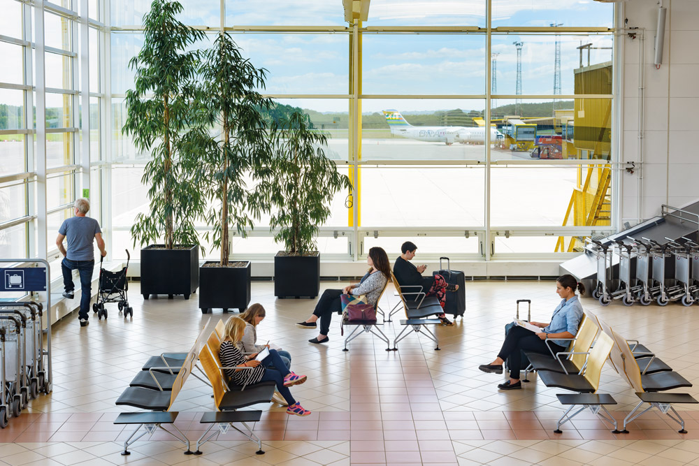 Airport gate waiting area