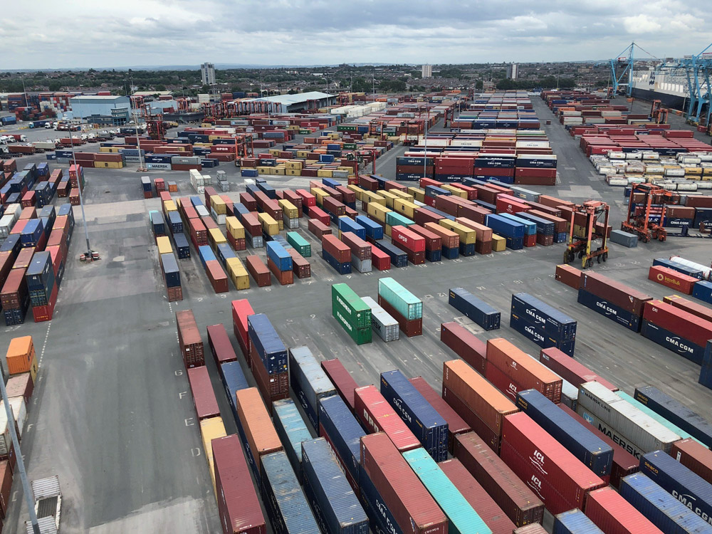 Photo of container port